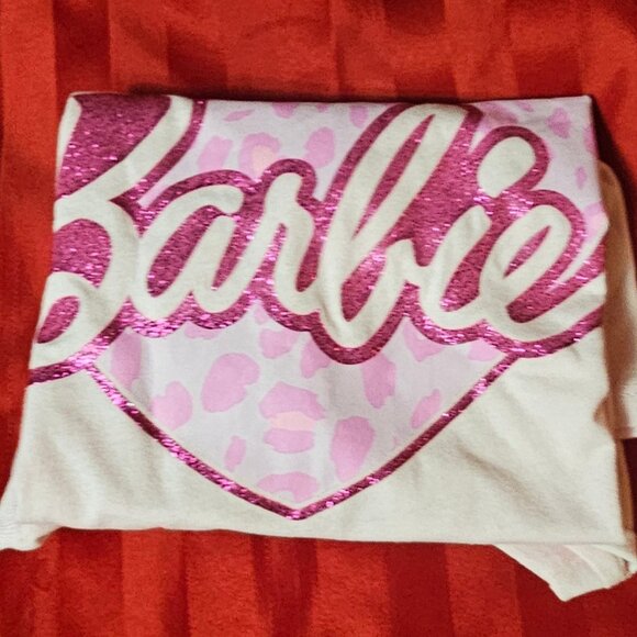 NWT Girls Youth Barbie Heart Pink T-Shirt Size 14 - Picture 3 of 7